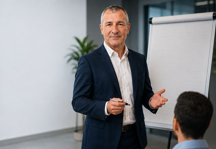 Jean-Philippe Falicon en animation de formation au paperboard